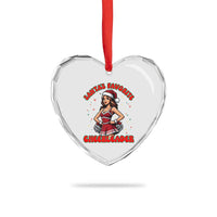 Santa Favorite Cheerleader Heart Crystal Glass Ornament Funny Christmas Cheer Gift - Wonder Print Shop