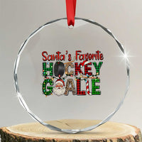 Santa Favorite Hockey Goalie Crystal Glass Ornament Funny Christmas Gift - Wonder Print Shop
