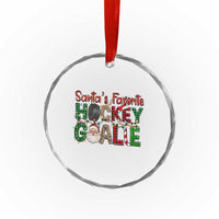 Santa Favorite Hockey Goalie Crystal Glass Ornament Funny Christmas Gift - Wonder Print Shop