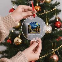 Santa Fe New Mexico Starry Night Style Crystal Glass Ornament