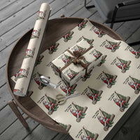 Santa Fishing Chritsmas Wrapping Paper Roll Funny Fisherman Xmas - Wonder Print Shop