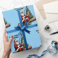 Santa Fishing Chritsmas Wrapping Paper Roll Funny Fisherman Xmas - Wonder Print Shop