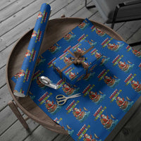 Santa Fishing Xmas Wrapping Paper Roll Funny Fisherman Merry Chrisbass Xmas - Wonder Print Shop