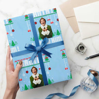 Santa I Know Him Wrapping Paper Roll Funny Elf Christmas - Wonder Print Shop