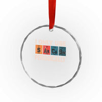 Sarcasm Periodic Table Crystal Glass Ornament Element Weird Science Joke Gift - Wonder Print Shop