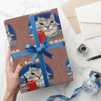 Sarcastic Cat Meme Wrapping Paper Roll Funny Retro I Eated All The Gas Gen Z Humor - Wonder Print Shop