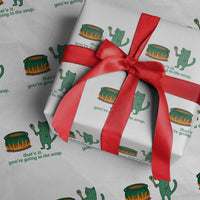Sarcastic Cat Meme Wrapping Paper Roll Weirdcore Dark Humor - Wonder Print Shop