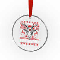 Satan Claus Merry Antichristmas Crystal Glass Ornament Pentagram Ugly Christmas Sweater Evil Pajama TS10