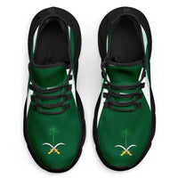 Saudi Arabia Football Clunky Sneakers Flag-Inspired Curve Style