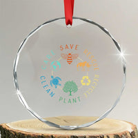 Save Bees Rescue Animals Recycle Plastic Crystal Glass Ornament Earth Day Protect The Environment TS02