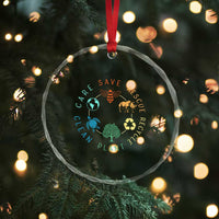 Save Bees Rescue Animals Recycle Plastic Crystal Glass Ornament Earth Day Protect The Environment TS02