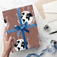 Save Our Planet Wrapping Paper Roll Wind Power Electricity Earth Day 2025 - Wonder Print Shop