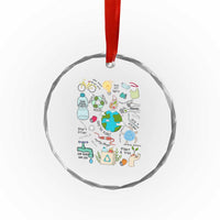 Save The Planet Crystal Glass Ornament Earth Day Protect Nature Environmental Recycling TS02