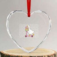 School Bus Driver Welcome Back to School Heart Crystal Glass Ornament