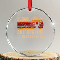 School Is Important But Hunting Is Importanter Crystal Glass Ornament Retro Deer Hunting Boy TS10