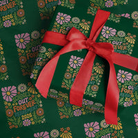 Schools Out Forever Retirement 2026 Wrapping Paper Roll Retired Teacher Summer Retro Floral
