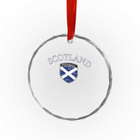 Scotland Football Distressed Shield Saltire Flag Crystal Glass Ornament Game Day Sports Soccer Fans