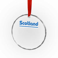 Scotland Scottish Flag Crystal Glass Ornament SCOT Fan Retro Vintage