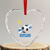 Scotland Soccer Flag Heart Crystal Glass Ornament Scottish Football Fans Pride - Wonder Print Shop