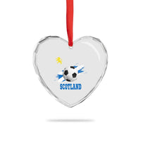 Scotland Soccer Flag Heart Crystal Glass Ornament Scottish Football Fans Pride - Wonder Print Shop