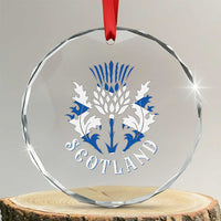 Scotland Thistle Floral Emblem Crystal Glass Ornament Stylized Gothic Heraldry Scottish Heritage Pride