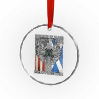 Scottish American Crystal Glass Ornament Scottish By Blood American By Birth Patriot By Choice - Wonder Print Shop