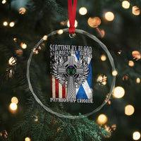 Scottish American Crystal Glass Ornament Scottish By Blood American By Birth Patriot By Choice - Wonder Print Shop