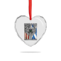 Scottish American Heart Crystal Glass Ornament Scottish By Blood American By Birth Patriot By Choice - Wonder Print Shop