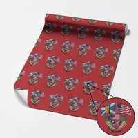 Scottish American Heritage Month Wrapping Paper Roll Bagpipe Vintage Scottish American Flag Thistle - Wonder Print Shop