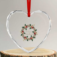 Scottish Celtic Xmas Nollaig Chridheil Heart Crystal Glass Ornament Xmas Wreath - Wonder Print Shop