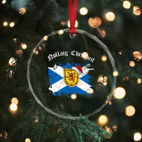 Scottish Christmas Crystal Glass Ornament Nollaig Chridheil Gaelic Xmas Scotland Lion Rampant - Wonder Print Shop