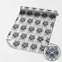 Scottish Heritage Crest Gothic Wrapping Paper Roll Medieval Flag and Sword Celtic Pride - Wonder Print Shop