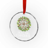 Scottish Merry Christmas Crystal Glass Ornament Nollaig Chridhel Celtic Xmas Mistletoe - Wonder Print Shop
