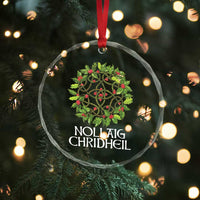 Scottish Merry Christmas Crystal Glass Ornament Nollaig Chridhel Celtic Xmas Mistletoe TS11