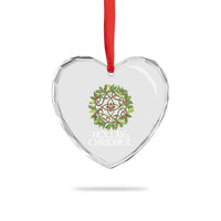 Scottish Merry Christmas Heart Crystal Glass Ornament Nollaig Chridhel Celtic Xmas Mistletoe - Wonder Print Shop