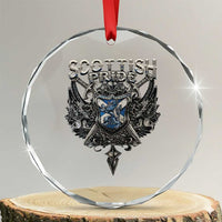 Scottish Pride Celtic Scotland Lion Rampant Crystal Glass Ornament - Wonder Print Shop