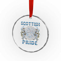 Scottish Pride Crystal Glass Ornament Lion Rampant Unicorns Scottish Flag - Wonder Print Shop