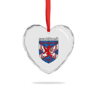 Scottish Pride Heart Crystal Glass Ornament Scottish Rampant Lion Flag Scotland Coat of Arms - Wonder Print Shop