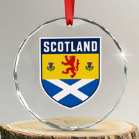 Scottish Rampant Lion Scotland Coat of Arms National Pride Crystal Glass Ornament
