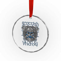 Scottish Viking Axes Celtic Knot Crystal Glass Ornament Scottish Flag - Wonder Print Shop