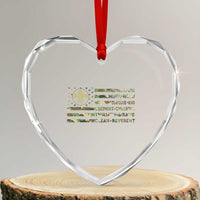 Scout Law Values Heart Crystal Glass Ornament American Camo Flag Retro Vintage - Wonder Print Shop