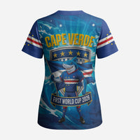 Blue Shark Cape Verde Football Scrub Top First World Cup 2026 LT19