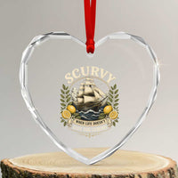 Scurvy When Life Doesnt Give You Lemons Heart Crystal Glass Ornament Funny Pirate Lemon Vitamin C
