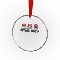 See No Crimes Hear No Truth Speak No Facts Crystal Glass Ornament Skeleton Political Satire Graphic