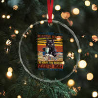 Selected Cat Humor Crystal Glass Ornament Funny I Have Selective Hearing You Werent Vintage TS10