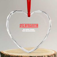 Send Barron Meme Heart Crystal Glass Ornament Funny Political Hashtag Viral Internet