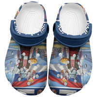 Serbia Christmas Wolf Clogs Shoes Vuk Serbian Mascot - Wonder Print Shop