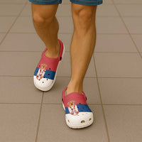 Serbia Clogs Shoes Flag Color Inspiration - Wonder Print Shop