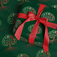 Seven Candles Of Kwanzaa Tree Of Life Wrapping Paper Roll African Heritage Gift - Wonder Print Shop