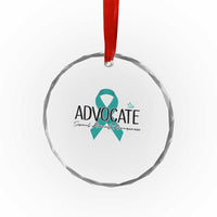 Sexual Assault Awareness Advocate Crystal Glass Ornament